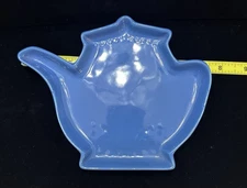 Vtg XL Teabag Holder & Spoon Caddy Lissom Design Teapot Shape