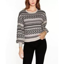 BELLDINI Women's top Kaily K. Abstract Patterned Sweater M