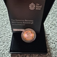 2015 Royal Mint Britannia Piedfort £2 Two Pound Silver Proof Coin Box Coa
