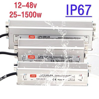 DC 12V-48V LED Trafo Transformator Netzteil Wasserdicht IP67 LED Strip 25W-1500W