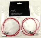 2x Audi Charging Cable USB-C to USB-C + USB-C iPhone, Red, 60cm