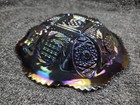 L.E. Smith Carnival Glass Dome Butter Dish Aztec Sunburst Pinwheel Hobstar — photo 3