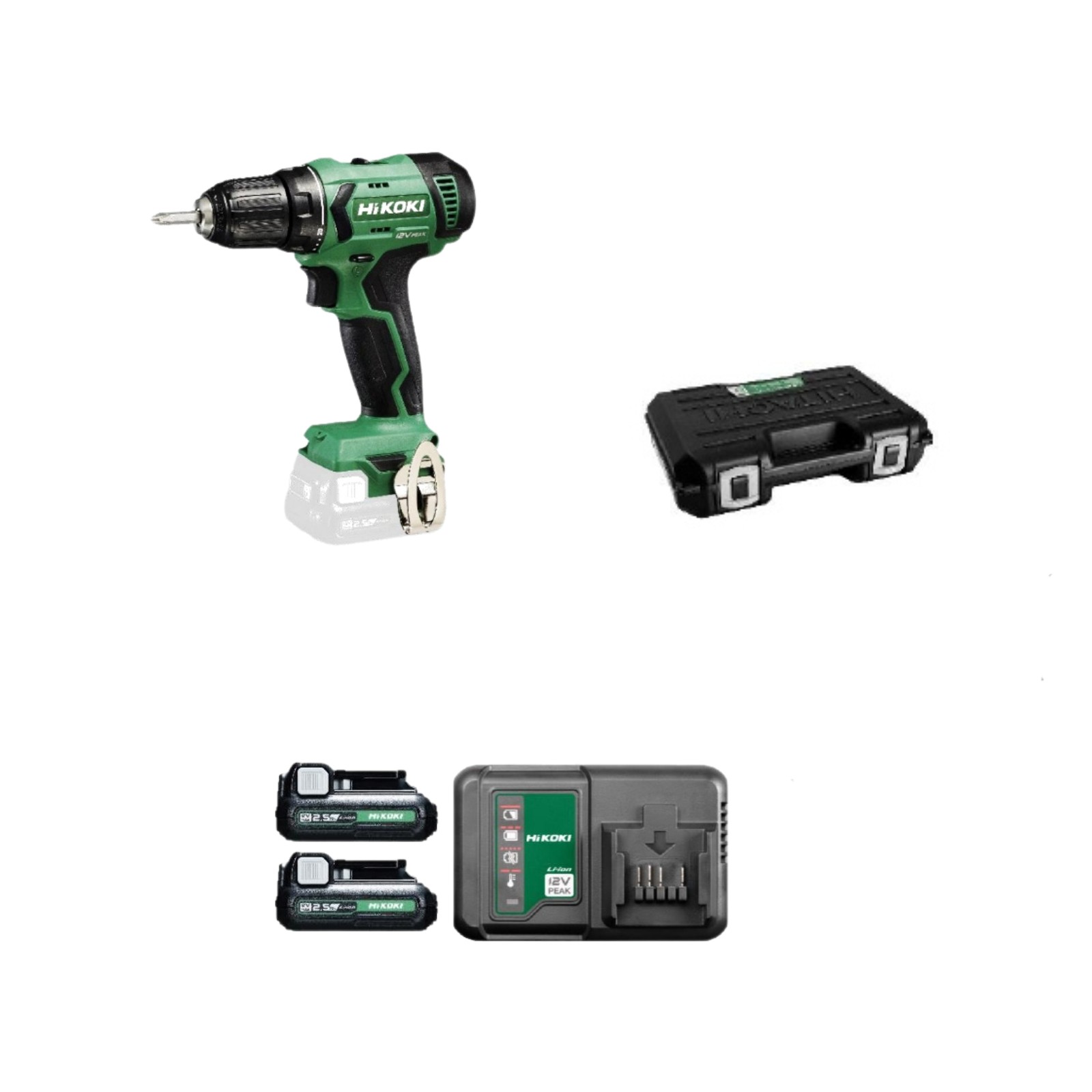 Hikoki DV12DAWFZ Trapano Генератор Cударных инструментов 12 В 38 Нм 2x25 Ач Valigetta 29890₽