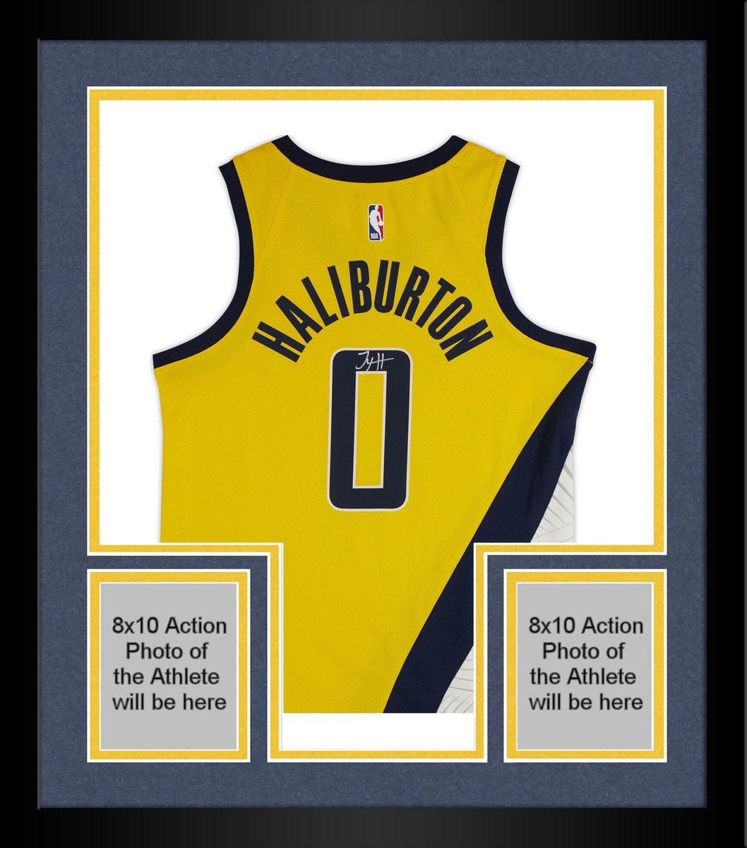 Framed Tyrese Haliburton Pacers Signed Jordan Gold Statement