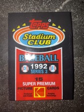 1992 Topps Stadium Club Series 3 Baseball MLB Sealed Pack 15 Cards