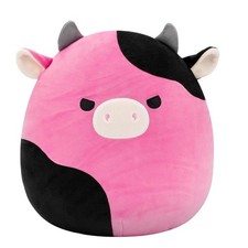 Squishmallows Original 12-Inch Pollyanna the Black and Pink Cow Black & Pink Cow