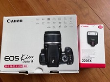 Operationally confirmed EOS Kiss Digital X lens kit with 220EX