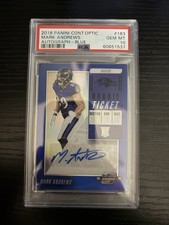 2018 Panini Contenders Optic Mark Andrews Blue Prizm /25 Auto PSA 10