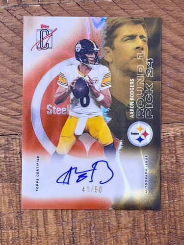 2025 Topps Signature Aaron Rodgers Orange Lava (Raw)