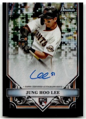 2024 Bowman Sterling Jung-Hoo Lee #RA-JHL Auto Black Lava Refractor #6/10