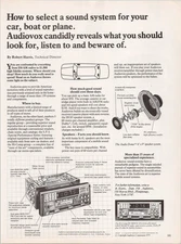 Audiovox 1979 Original Print Ad Sound System Car Boat Plane