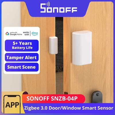 1-2 Stück SONOFF SNZB-04P Zigbee 3.0 Tür Fenster Sensor Manipulationswarnung Lokal Smart Sc