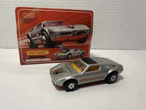 MATCHBOX SPEED KINGS K-56 - MASERATI BORA (SILVER) - DIECAST - BOX - Picture 1 of 7