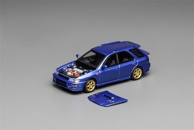 Motor Helix Subaru Impreza WRX STI Wagon Rally Blue Version VI 1:64 Diecast Car