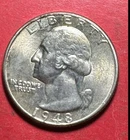 1948 Choice Uncirculated US Washington SILVER Quarter! Philadelphia Mint! Coin!