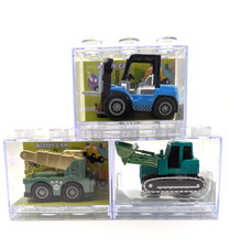 3pc Bidal Toys Diecast Construction Vehicle Set Forklift Crane Excavator Toy New