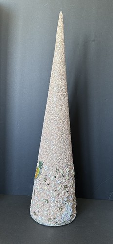 "Árbol cono rosa con brillo de Pascua tachonado con piedras de conejito zanahoria 24"" decoración del hogar" - Imagen 7 de 7