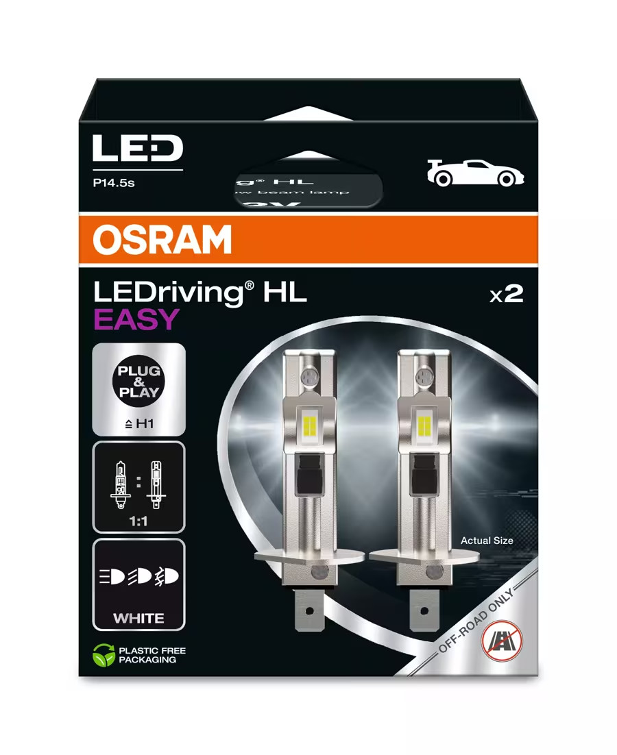 Coppia 2 Lampade Lampadine LED H1 Osram 64150dwesy-hcb Plug&play Auto Moto - Miniatura 4