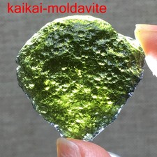 Cristal de moldavite brut véritable 43 ct Moldavite de République tchèque certificat PIC