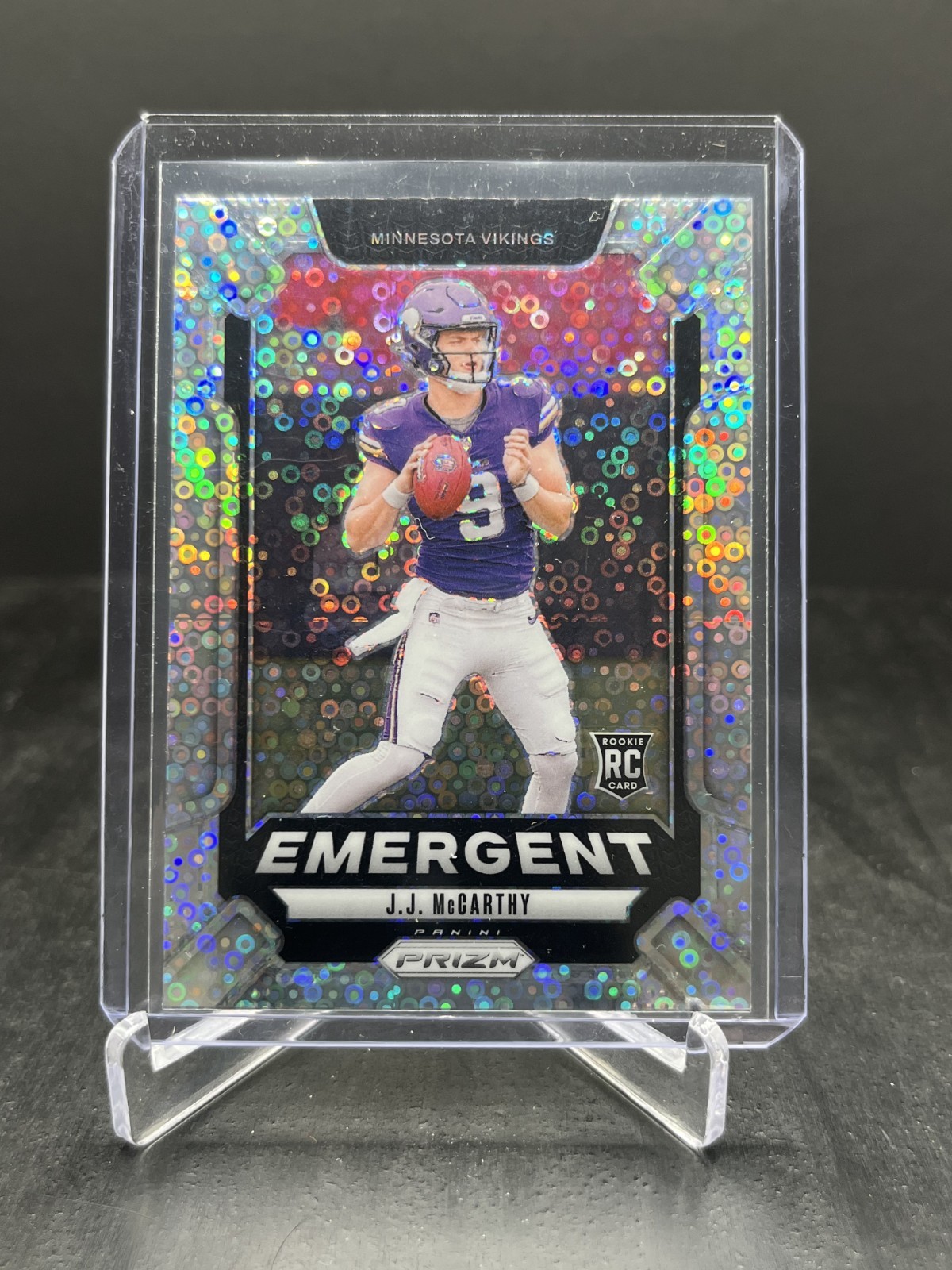 2024 Panini Prizm Football JJ McCarthy RC Rookie Emergent No Huddle #19