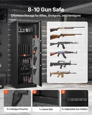 VEVOR 8-10 Gun Safe – Advanced Biometric & Digital Security for Your Firearms