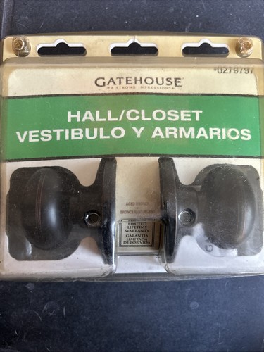 Gatehouse Hall/ Closet Aged Bronze Finish Door Knobs #0279797 - Picture 1 of 1