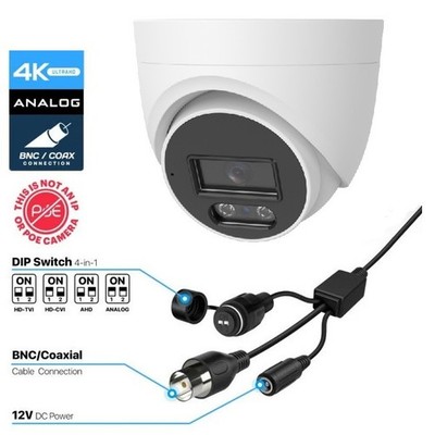 8MP/5MP/1080P Warm Light Audio in TVI/CVI/AHD/CVBS Dome camera 3.6mm lens