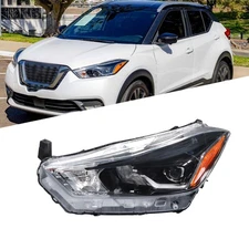 For Nissan Kicks SR 2018-2019-2020 Front Headlight Left Side Black LED&Halogen