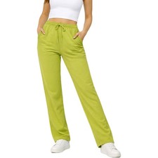 Womens Fleece Joggers Open Hem Bottoms Elasticated Gym Soft Pants Trousers