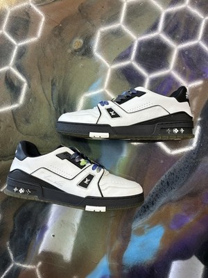 LV Trainer by Virgil Multi Colored Laces Black N White Sneakers Men's LV 9 10 US
