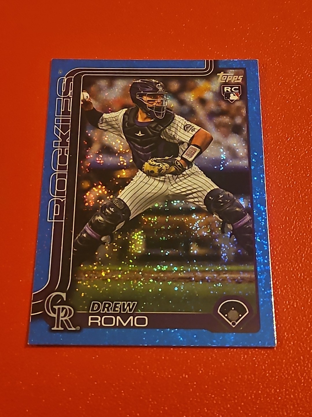 ⚾️#142/150 2025 Topps Series 1 Drew Romo RC Blue Holofoil Color Match #296