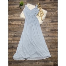 Show Me Your Mumu Kendall Maxi Dress Steel Blue Women's Size Large