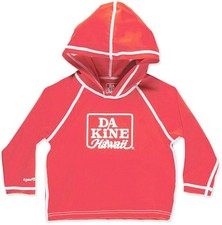 New Dakine Girl's Toddler L/S Swim Hoodie Rashguard Size 2T Poppy UPF 50 
