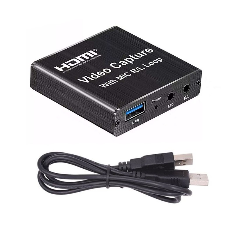 New Alloy Video Capture Card 4K Screen Record Game Streamer Device MIC