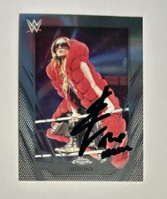 BECKY LYNCH SIGNED TOPPS CHROME WWE TRADING CARD THE MAN RACC TRUSTED SELLER