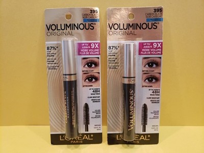 Loreal~Lot of 2 Voluminous Original WP Mascara~#395 Carbon Black~0.23ozX2~NIP