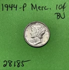 1944-P Mercury Dime 10c BU Uncirculated Coin  90% Silver