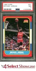 1986 FLEER #57 MICHAEL JORDAN RC ROOKIE BULLS HOF PSA 7