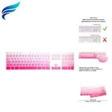 Ombre Pink Silicone Keyboard Cover Keypad Skin for Magic Keyboard with Numeri...
