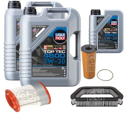 FEBI Inspektionspaket 11L Liqui Moly Top Tec 4600 5W-30 für Audi A8 4E_ 3.0 TDI