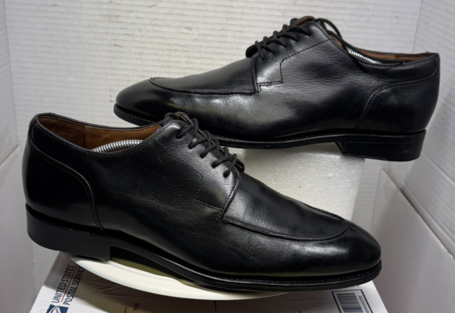 Allen Edmonds Blucher Black Split-Toe Leather Oxf… - image 1
