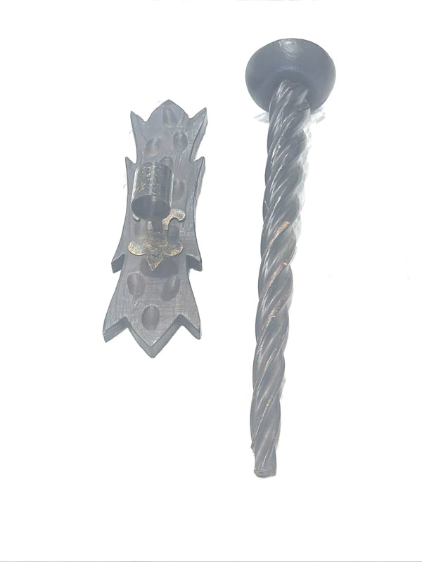 Vintage Spain Brutalist Wood Wall Sconce Candle HandCarved Spanish Gothic Rustic