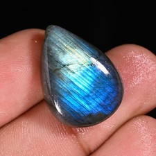 Natural Labradorite Pear Shape Shape Cabochon, 26.30 CRT 24X17X7 MM  U-134