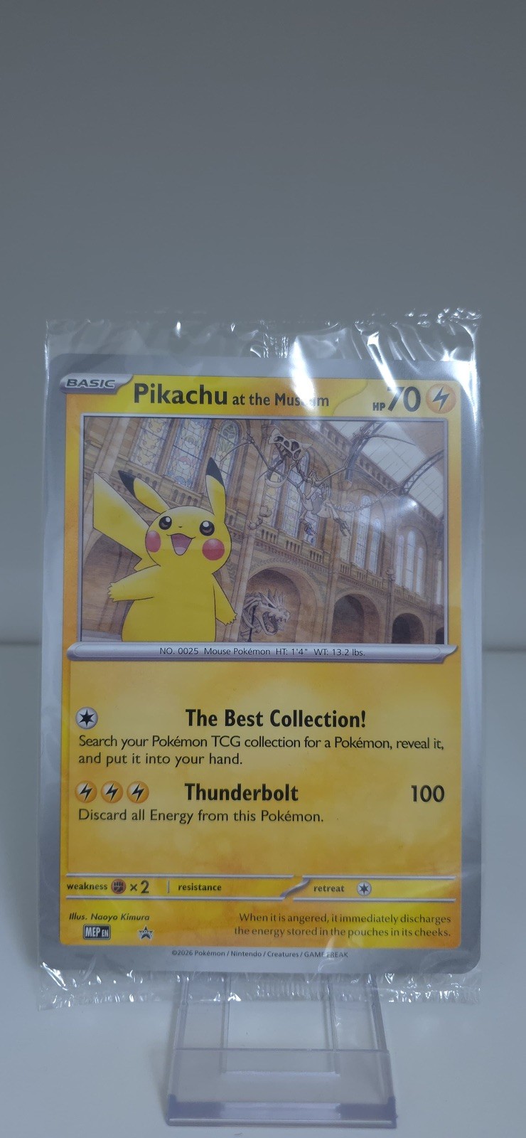 Pokemon Natural History museum nhm Pikachu at the Museum Promo Jumbo Card SEALED