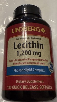 LINBERG Lecithin 1,200mg-120 Softgel Capsules -Phospholipid Complex /EXP -09/26