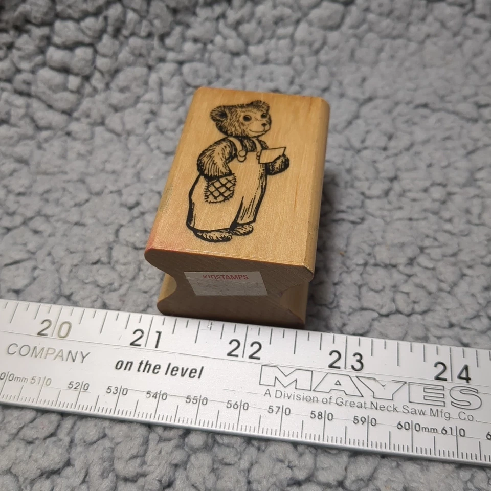 Carimbo de borracha KidStamps mini urso de veludo 1753 1994 Don Freeman - Imagem 3 de 4