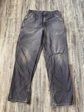 Vintage Distressed Carhartt Dunagree Pant Faded Blue B11 PTB