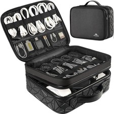 MATEIN Étui Organisateur de Cordon avec Séparateur Réglable, Câble DJ, Noir