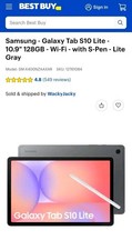 Samsung Galaxy Tab S10 Lite 10.9 in 128GB Wi Fi Tablet w/ S Pen, Lite Gray
