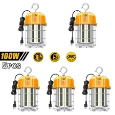 5X 100W LED Temporary Work Light 15000 Lumen Industrial Tunnel Construction Lamp